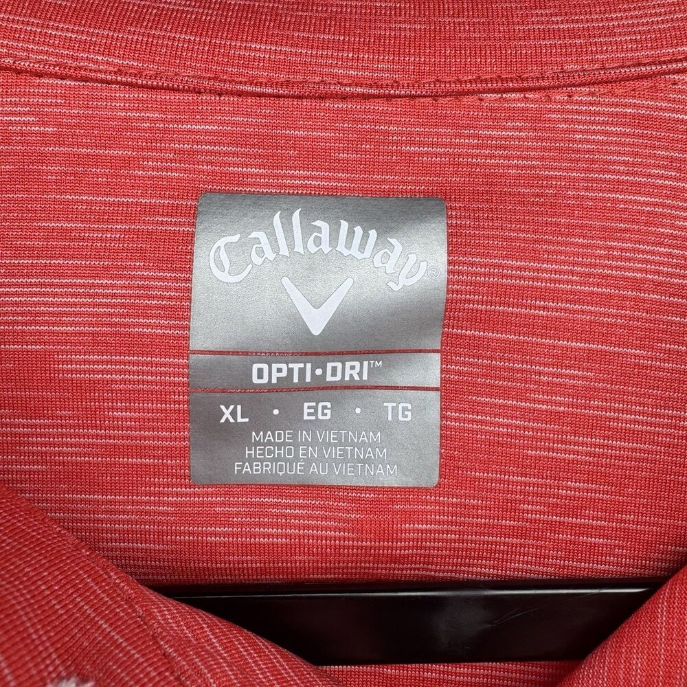 Callaway Opti-Dri Golf Polo Mens XL Pink White Spackler Cup XXI White Logo - Picture 2 of 5